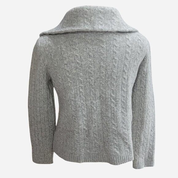 Ralph Lauren women’s size large soft gray zip up sweater - Picture 3 of 6